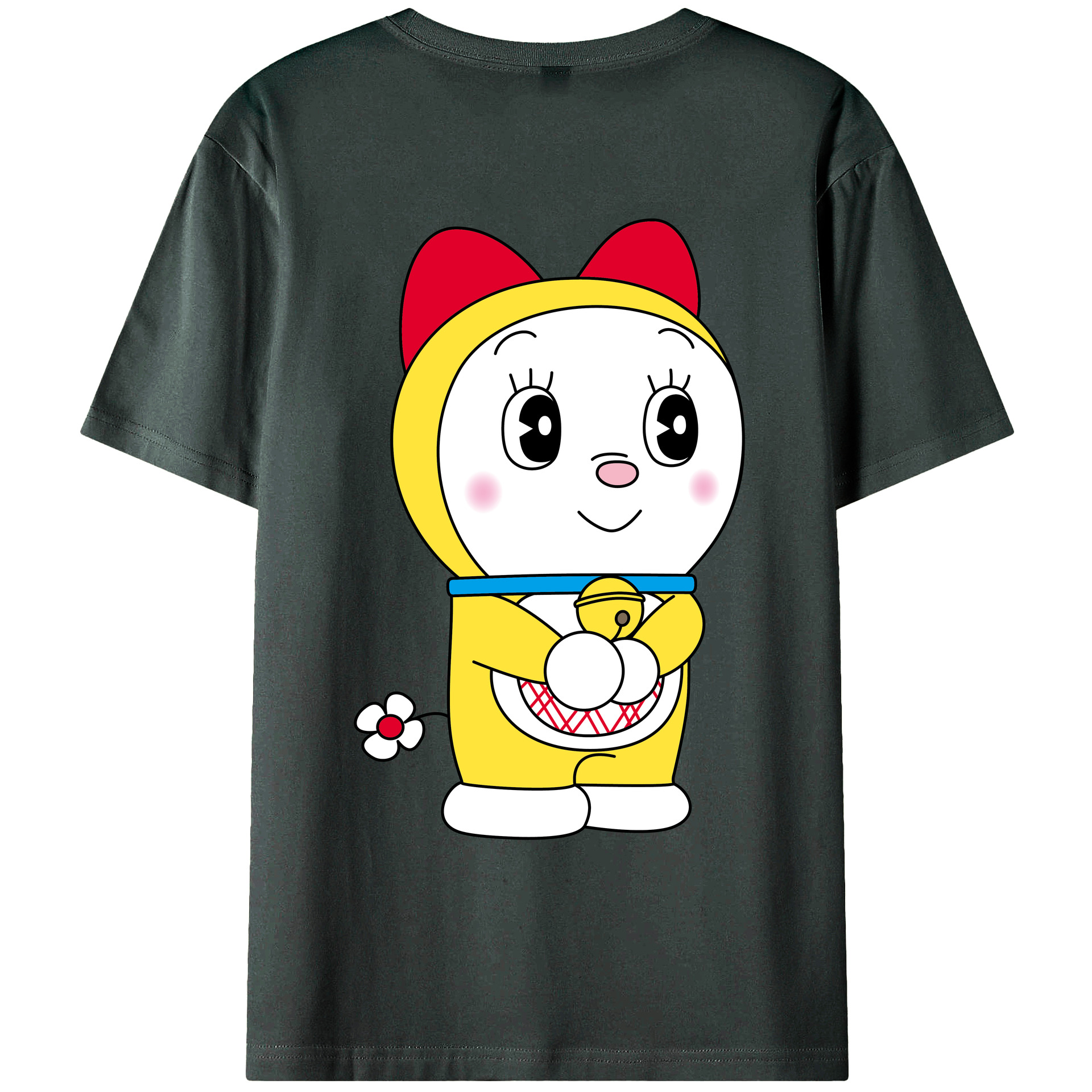 （画像用） ドラえもん ドラミ Doraemon Dorami 綿100％ メンズ半袖Tシャツ（バックプリント） 通気性